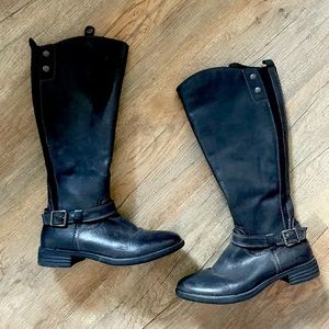 Bussola women’s Trapani riding boots, black leather, size 37, barely worn